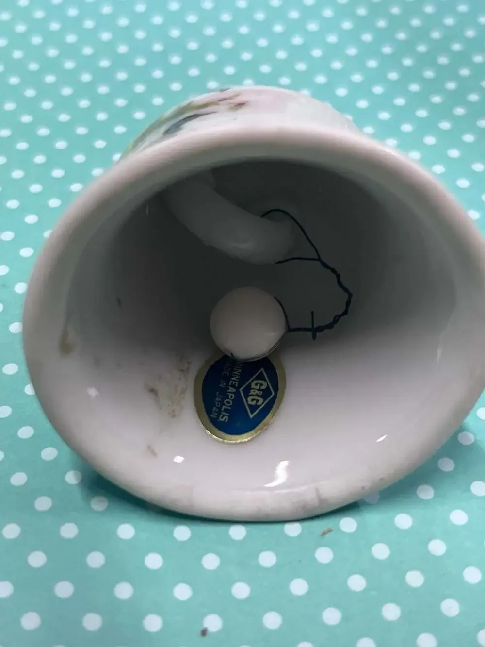 Minnesota Souvenir Ceramic Bell featuring Common Loon and Lady Slipper